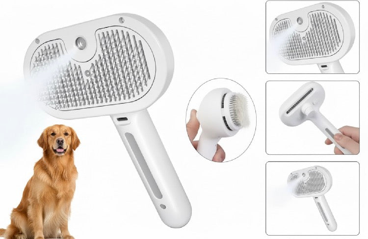 Arix ™  3 - 1 Steamy Pet Grooming Brush