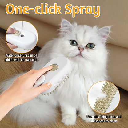 Arix ™  3 - 1 Steamy Pet Grooming Brush
